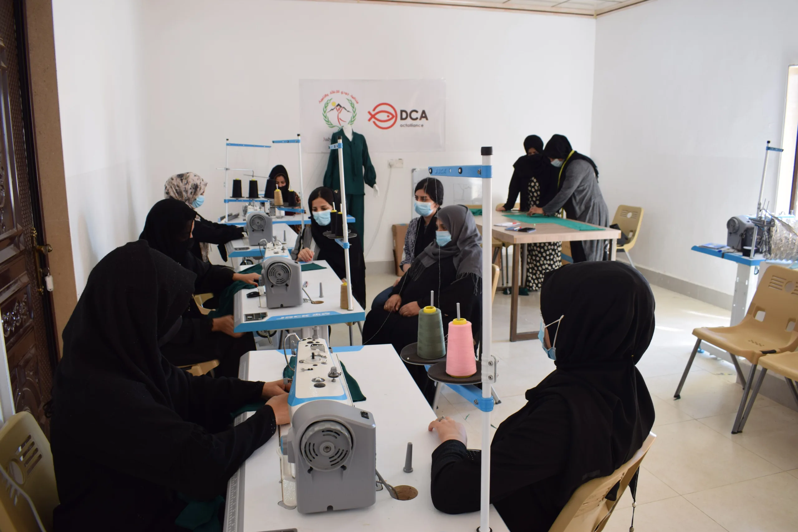 Women attending Sewing training at Judy Vocational Center